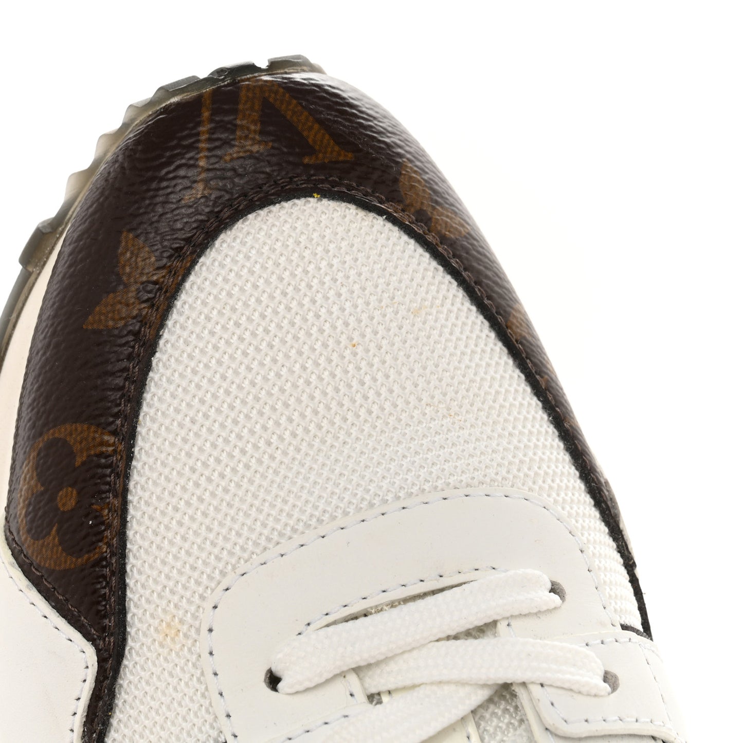 Calfskin Monogram Run Away Sneakers 38 White