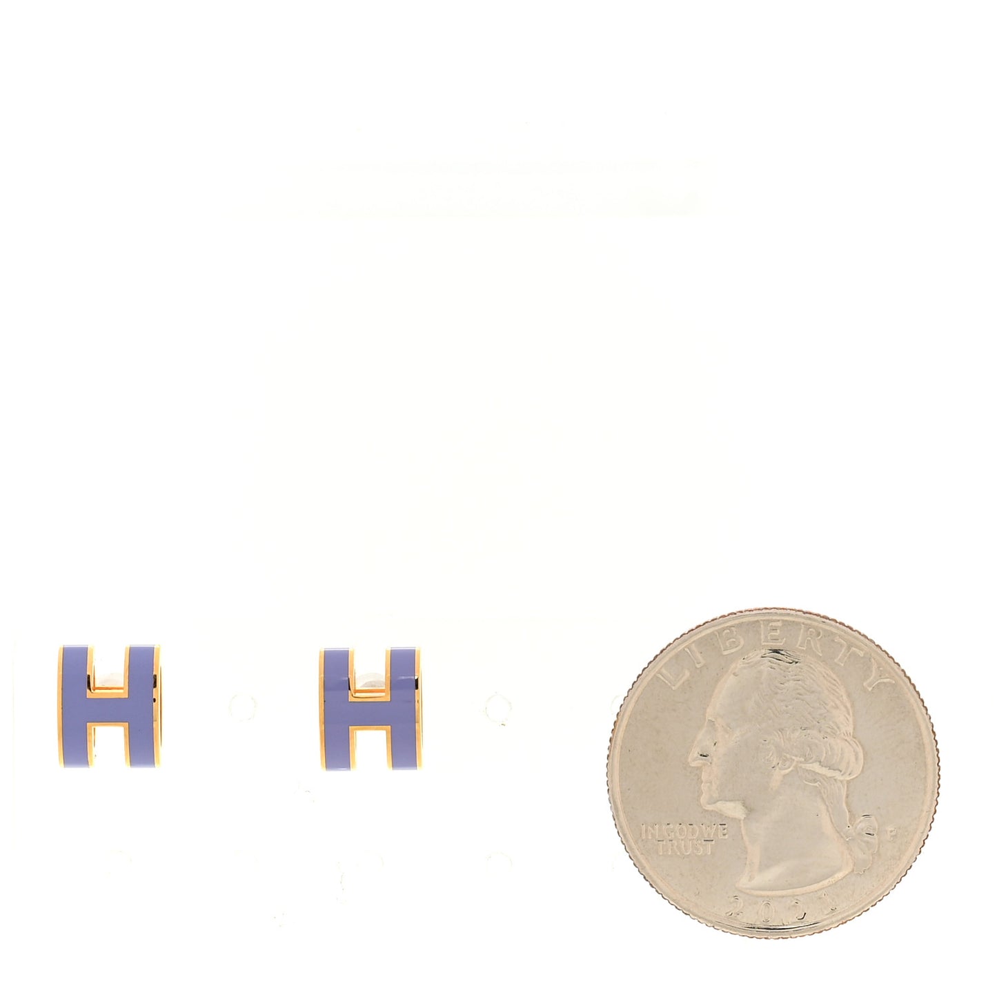Rose Gold Lacquered Mini Pop H Earrings Lilac