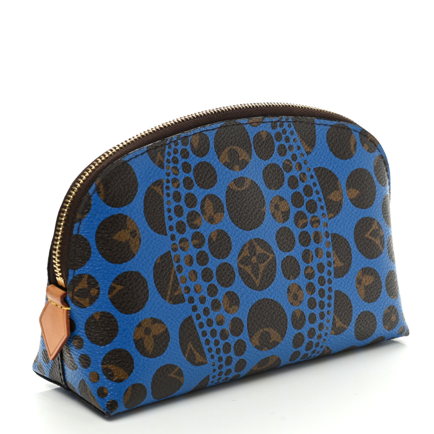 Louis Vuitton Monogram Kusama Pumpkin Dots Cosmetic Pouch Blue 4 of 7