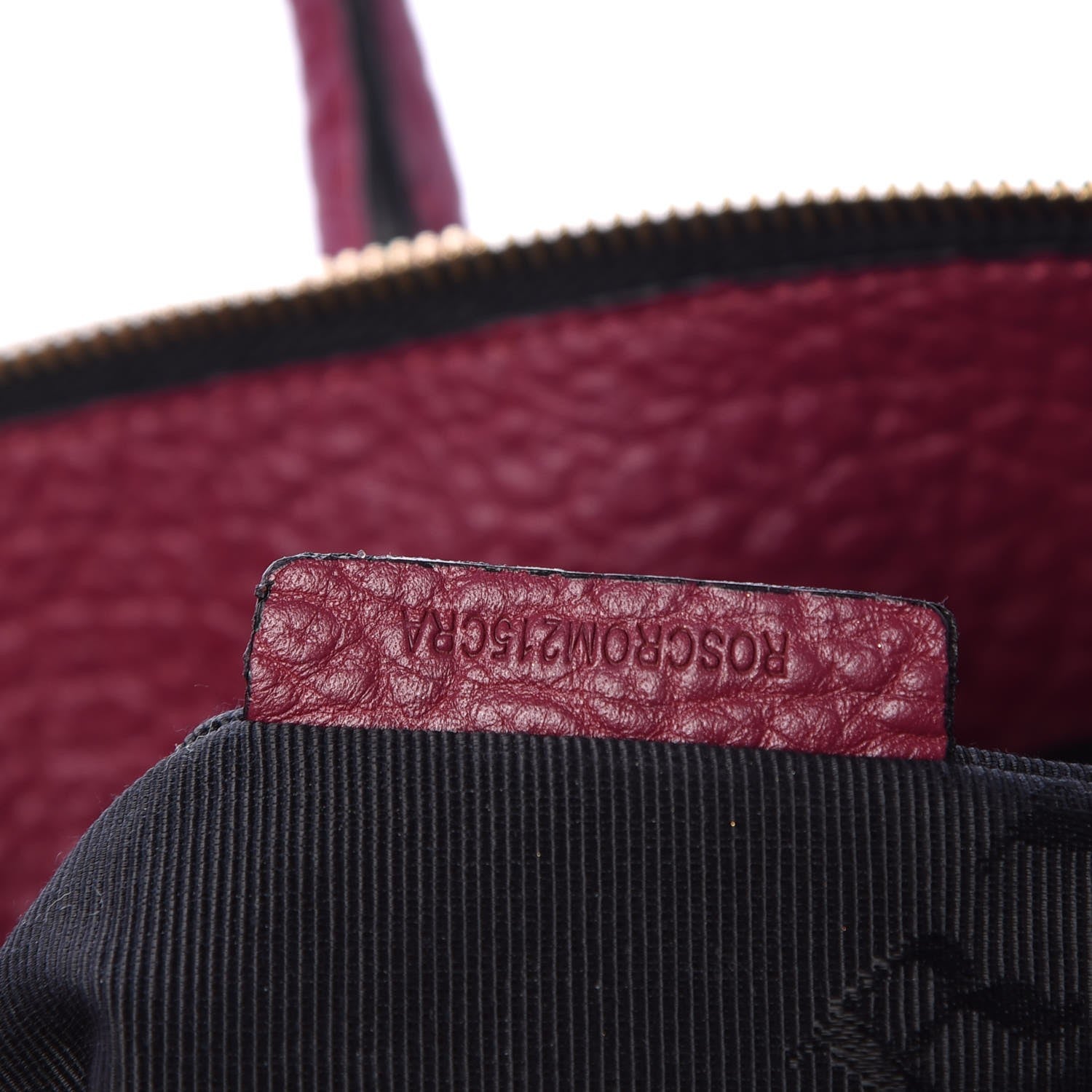 Burberry Heritage Grain Check Embossed Medium Dewsbury Tote Dark Plum 7 of 8