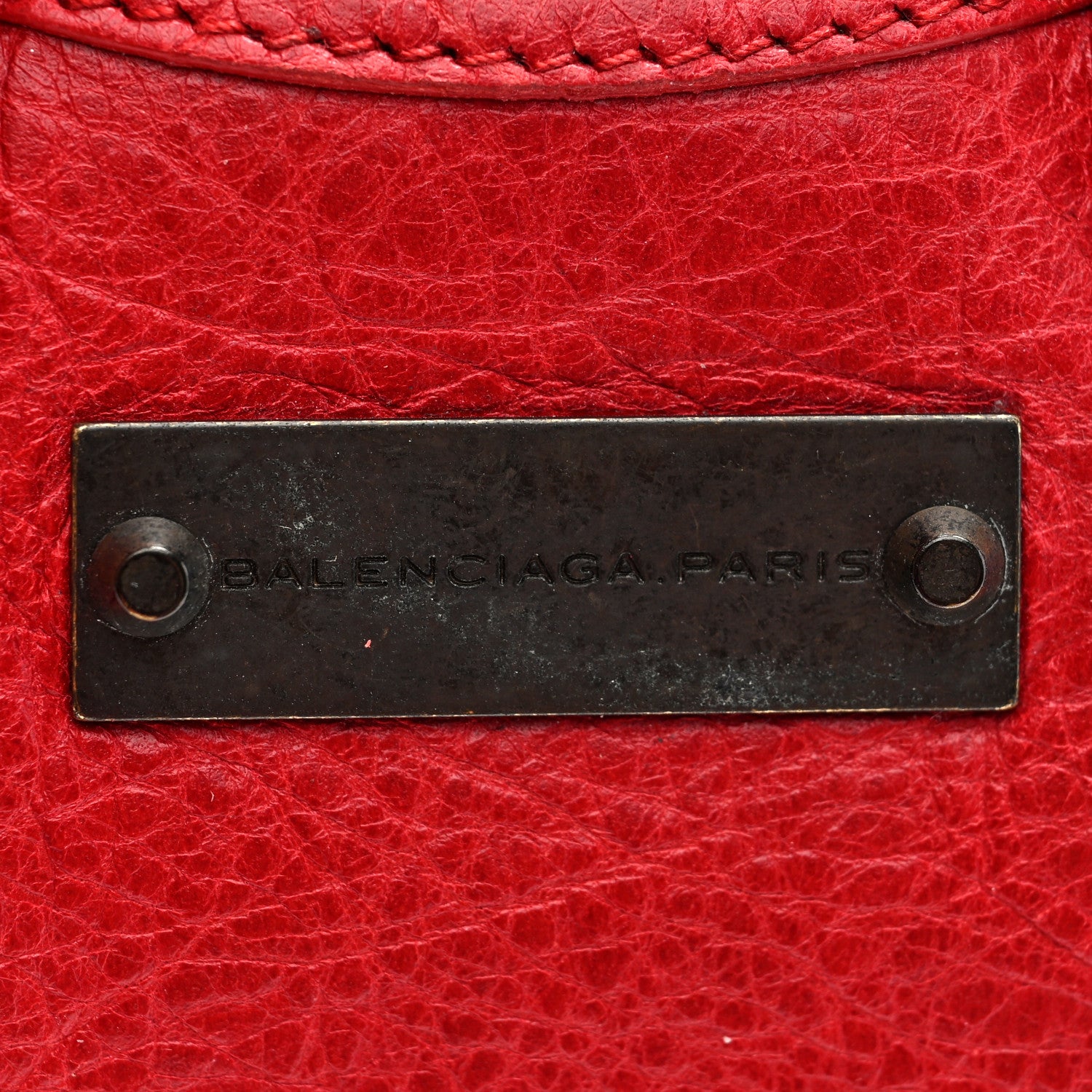 Balenciaga Agneau Classic Hardware Mini First Bag Charm Rouge 6 of 6