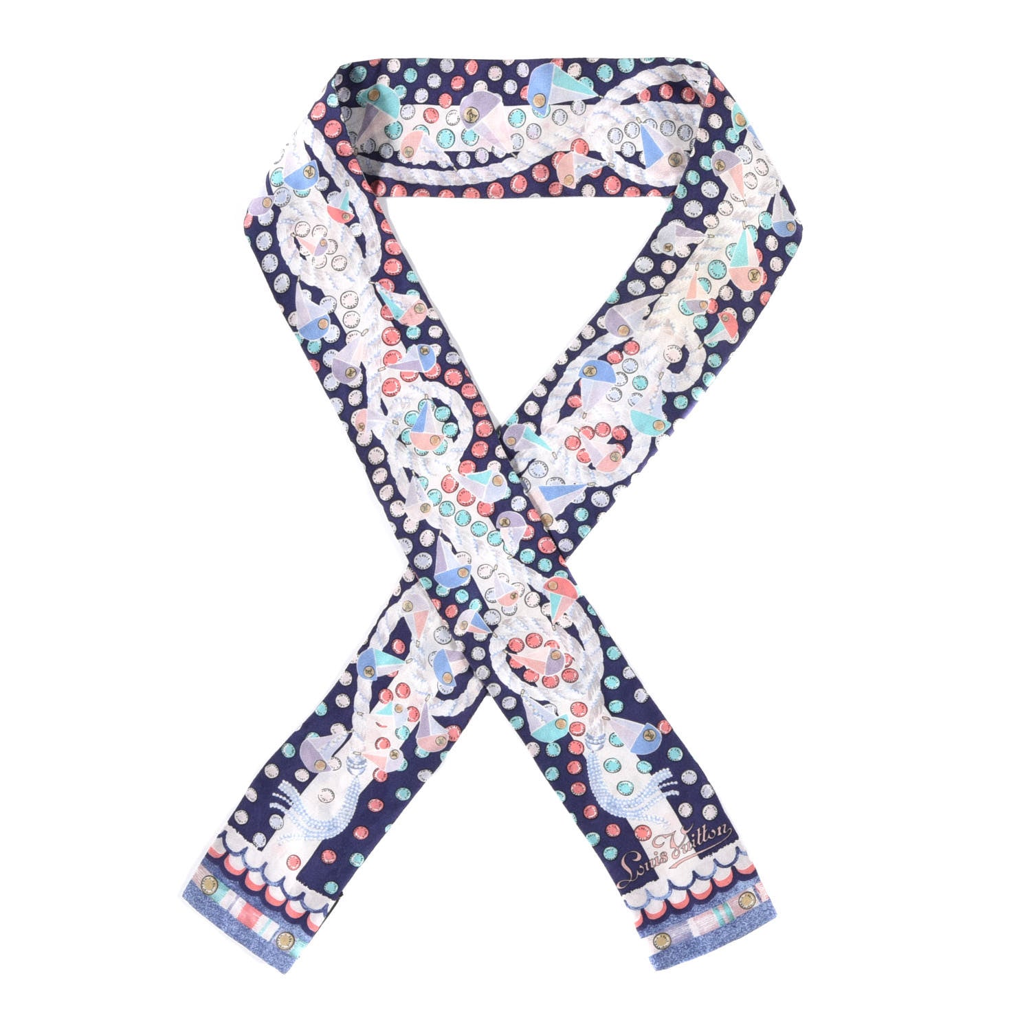 Louis Vuitton Silk Escale Bandeau Blue 1 of 4