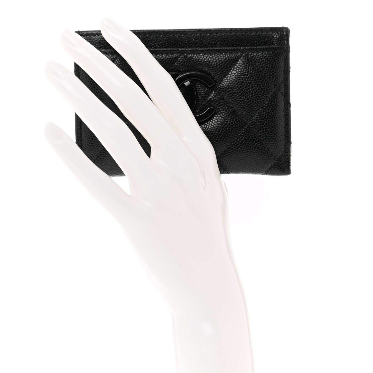 Caviar Quilted My Everything Card Holder Black