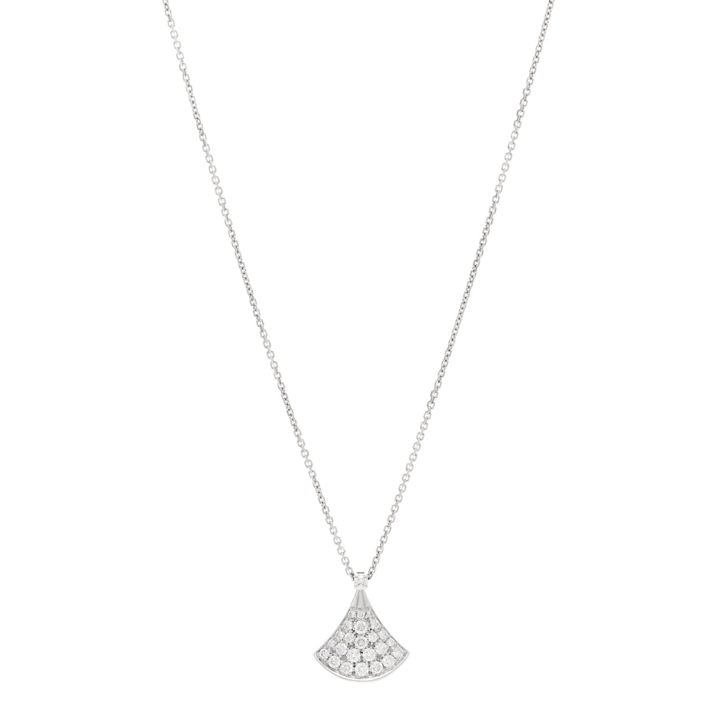 18K White Gold Diamond Divas' Dream Pave Necklace