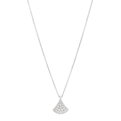 Bulgari 18K White Gold Diamond Divas' Dream Pave Necklace 1 of 6