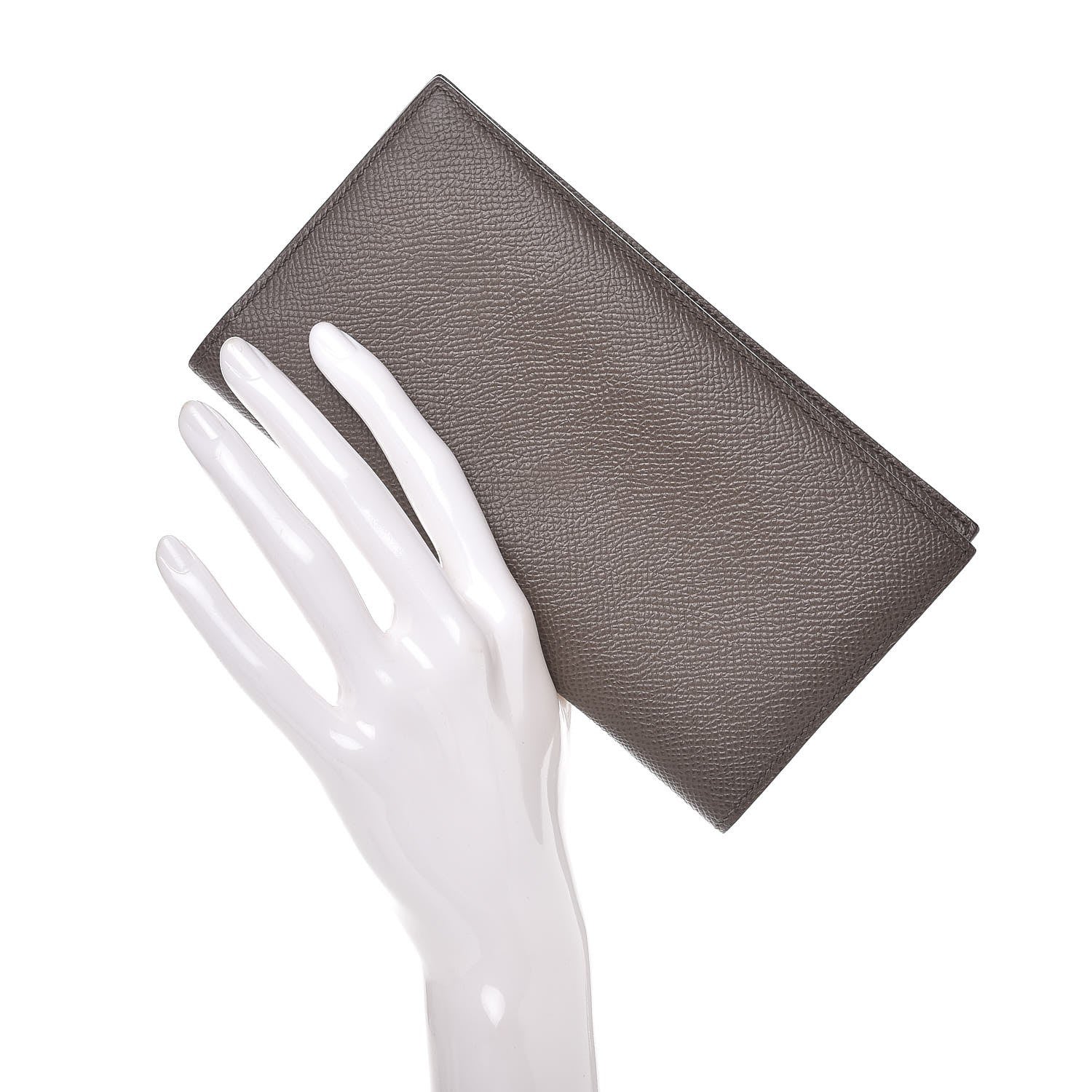 Hermes Epsom MC2 Fleming Checkbook Holder Wallet Etain 2 of 8