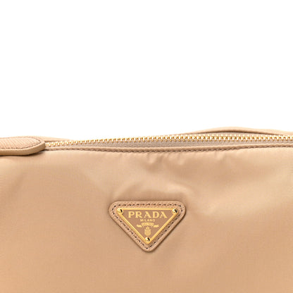 Prada Re-Nylon Triangle Pouch Shoulder Bag Camel Brown 6 of 8