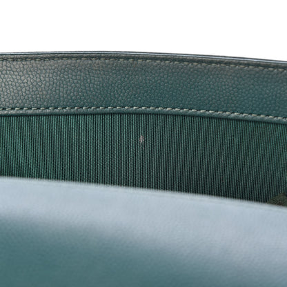Chanel Caviar Quilted Medium Boy Flap Green 10 of 15