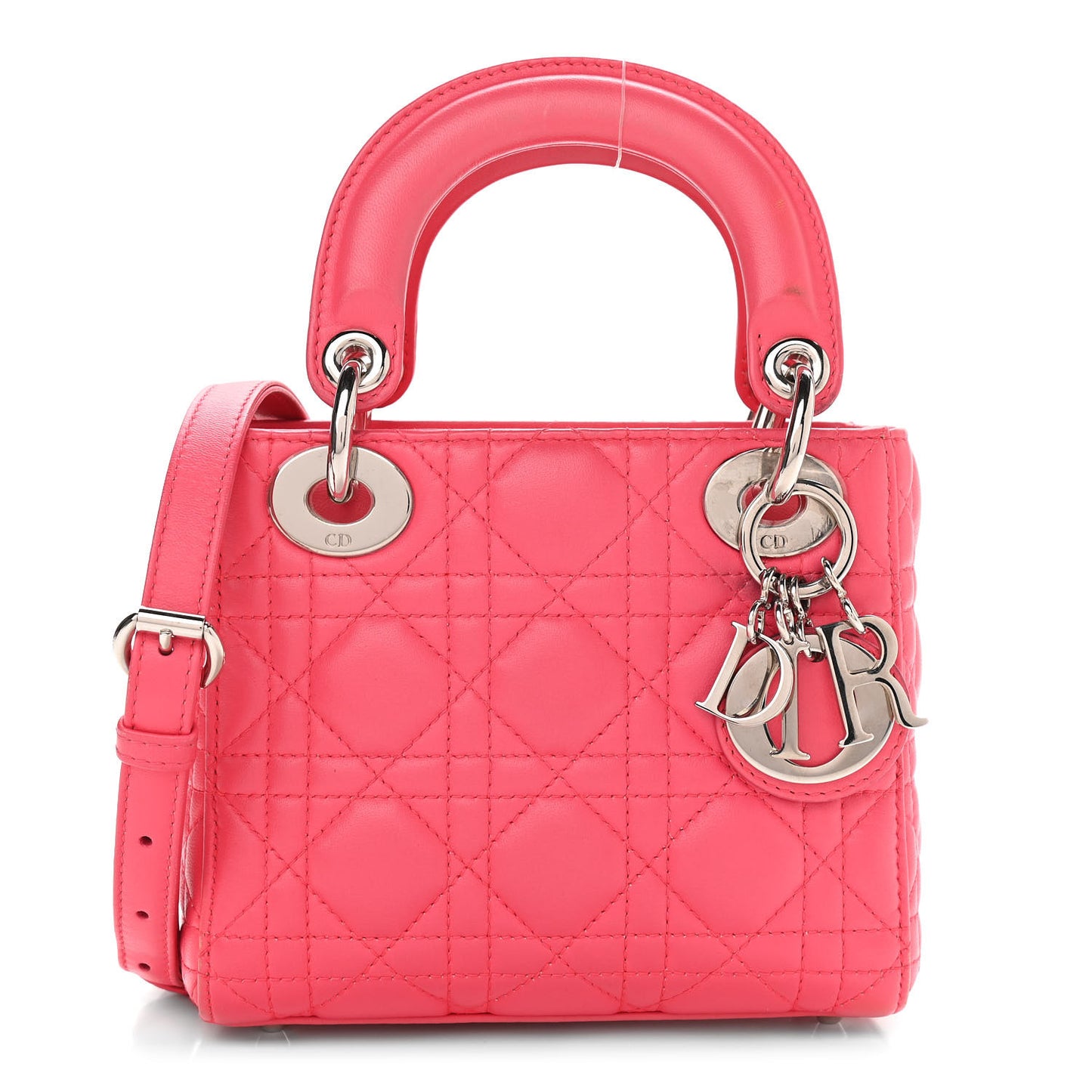 Lambskin Cannage Mini Lady Dior Pink