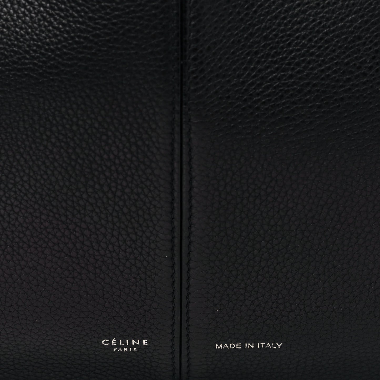 Baby Grained Calfskin Medium Tri-Fold Bag Black