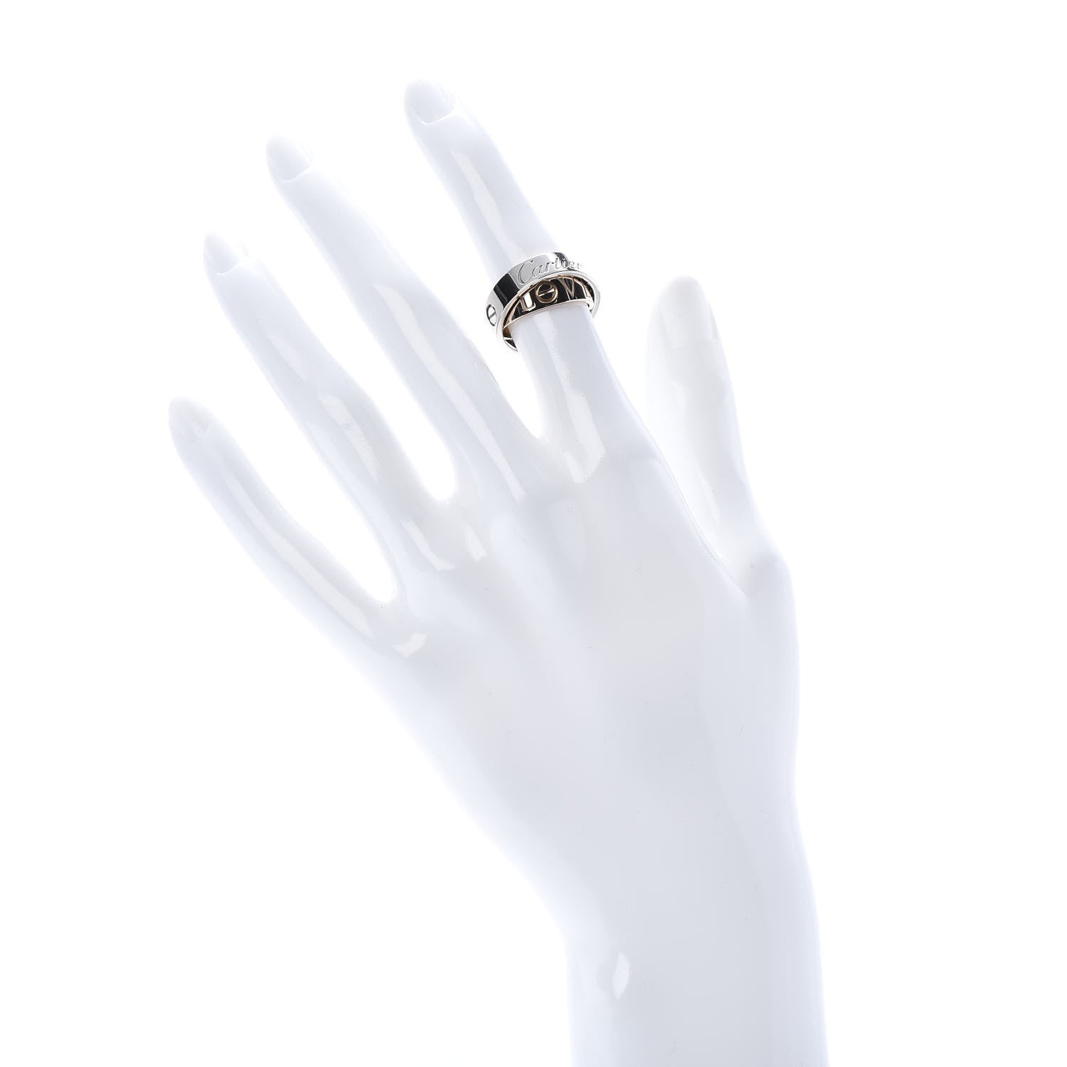 Cartier 18K White Pink Gold 5.5mm Astro LOVE Ring 48 4.5 2 of 6