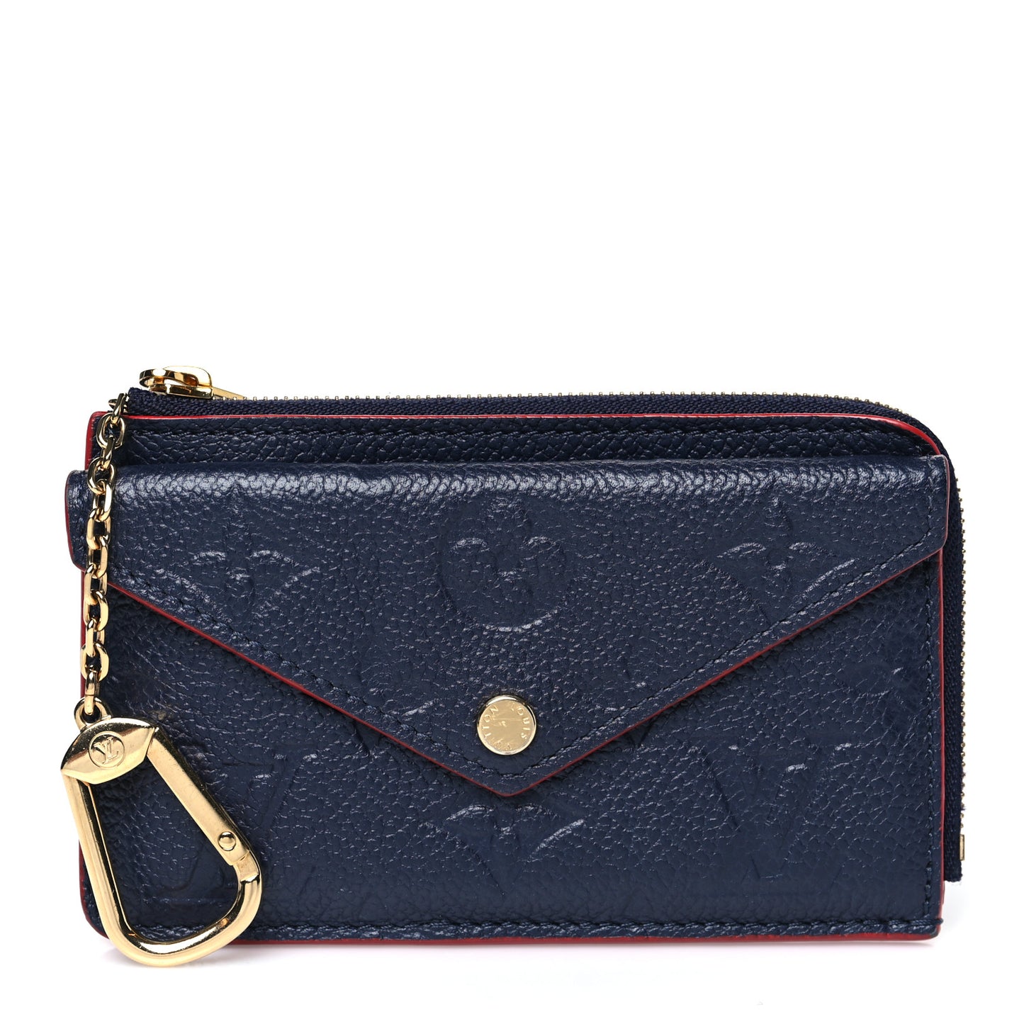 Empreinte Recto Verso Card Holder Marine Rouge