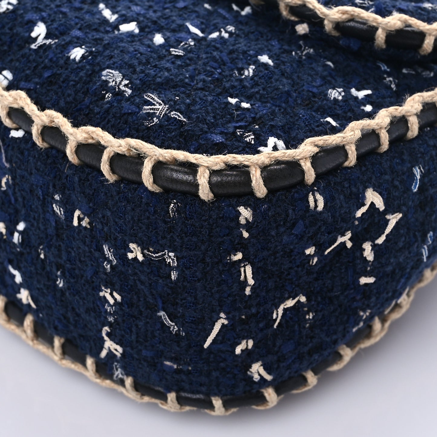 Tweed Woven Single Flap Navy Multicolor