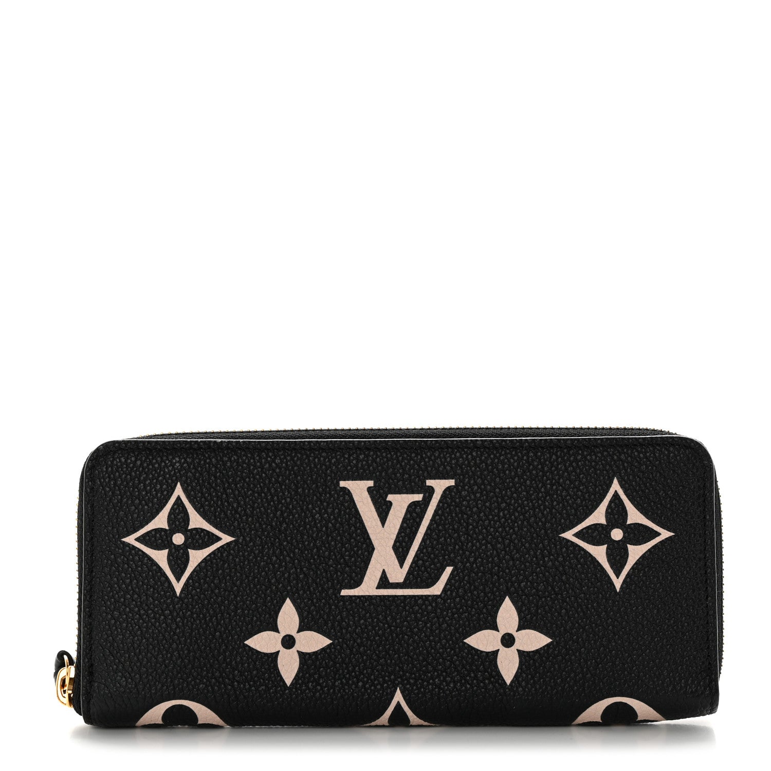 Louis Vuitton Empreinte Monogram Giant Clemence Wallet Black Beige 1 of 7