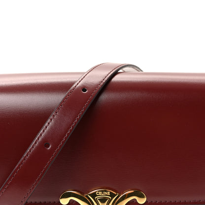 Celine Shiny Calfskin Teen Triomphe Light Burgundy 8 of 10