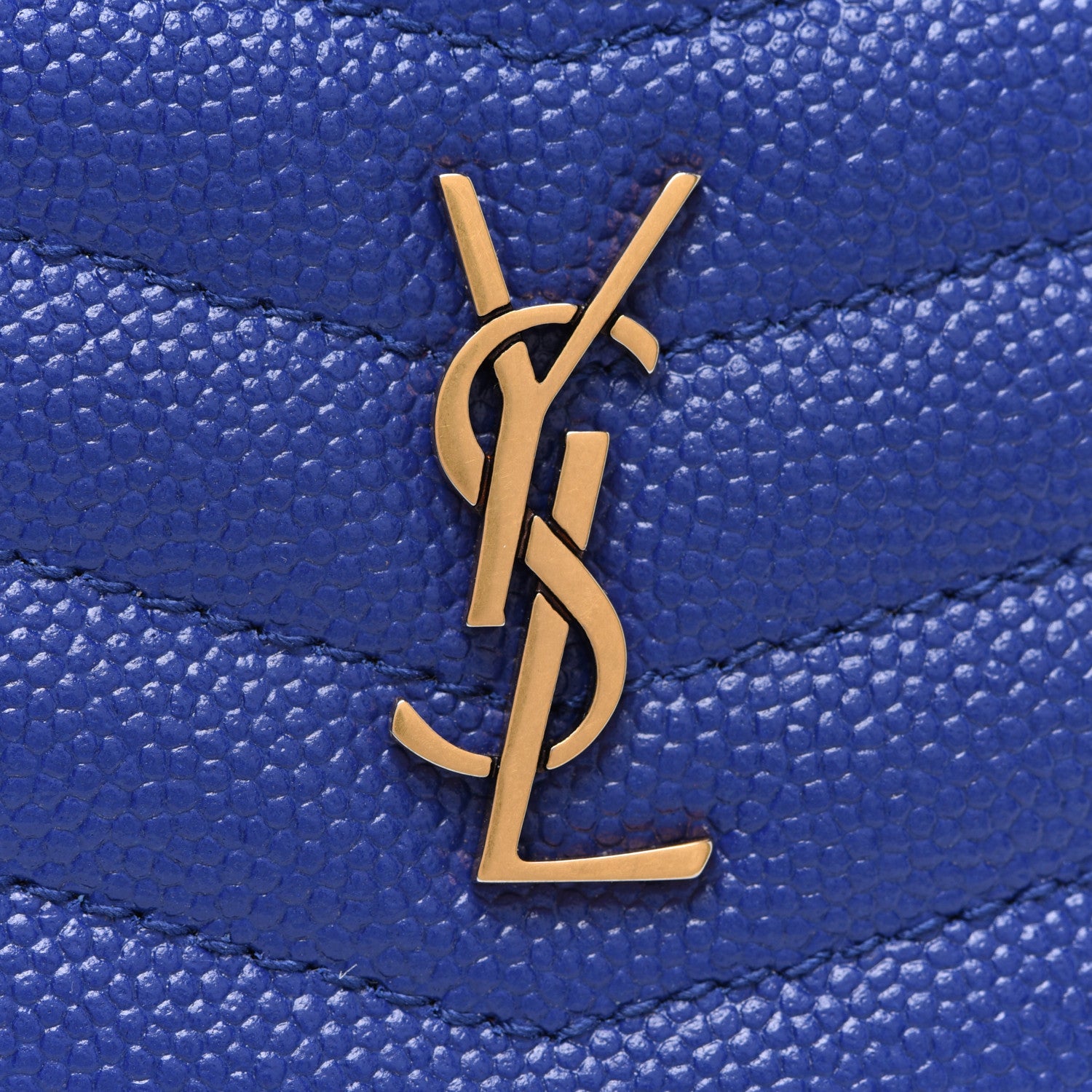 Saint Laurent Grain De Poudre Matelasse Monogram Baby Lou Camera Bag Sapphire Blue 8 of 10