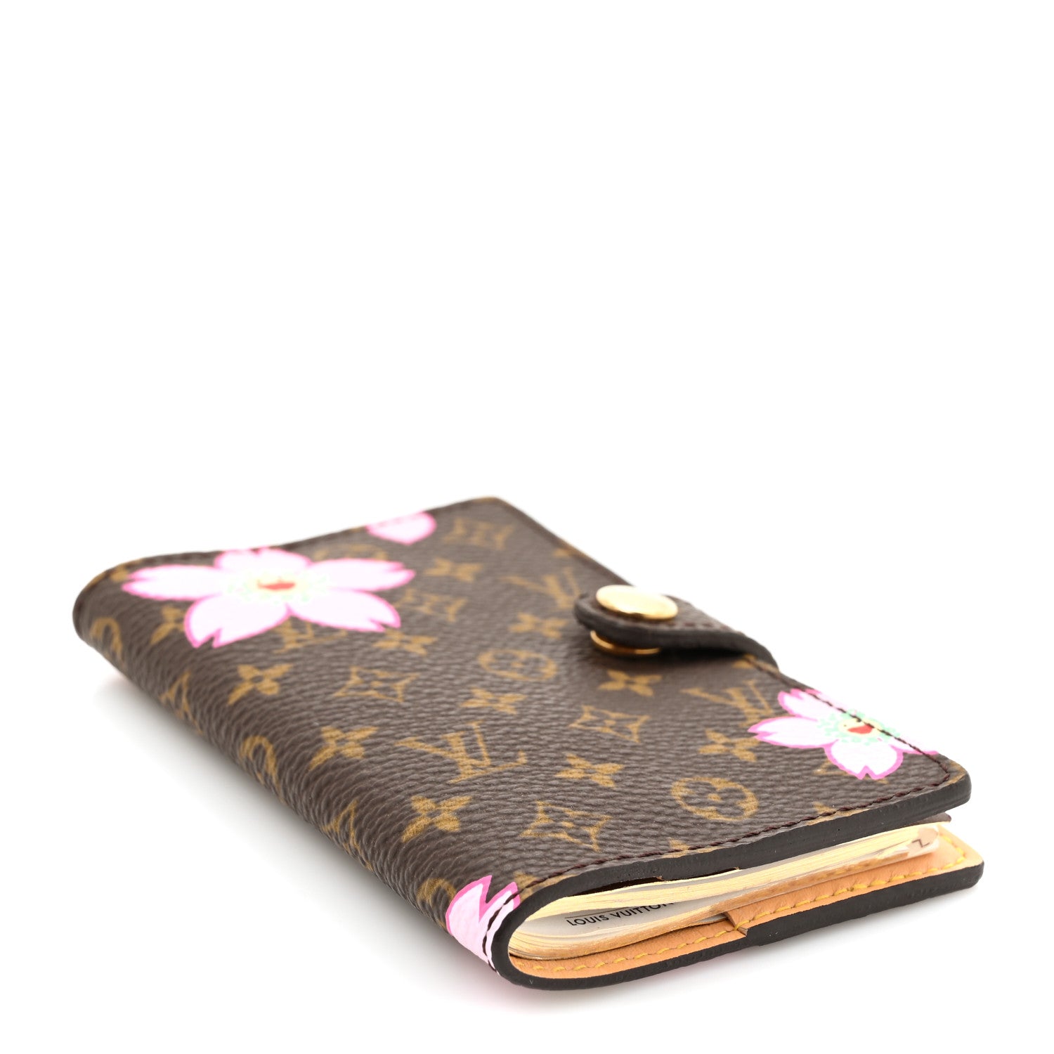 Louis Vuitton Monogram Cherry Blossom Carnet de Bal Mini Agenda Cover Brown 4 of 7