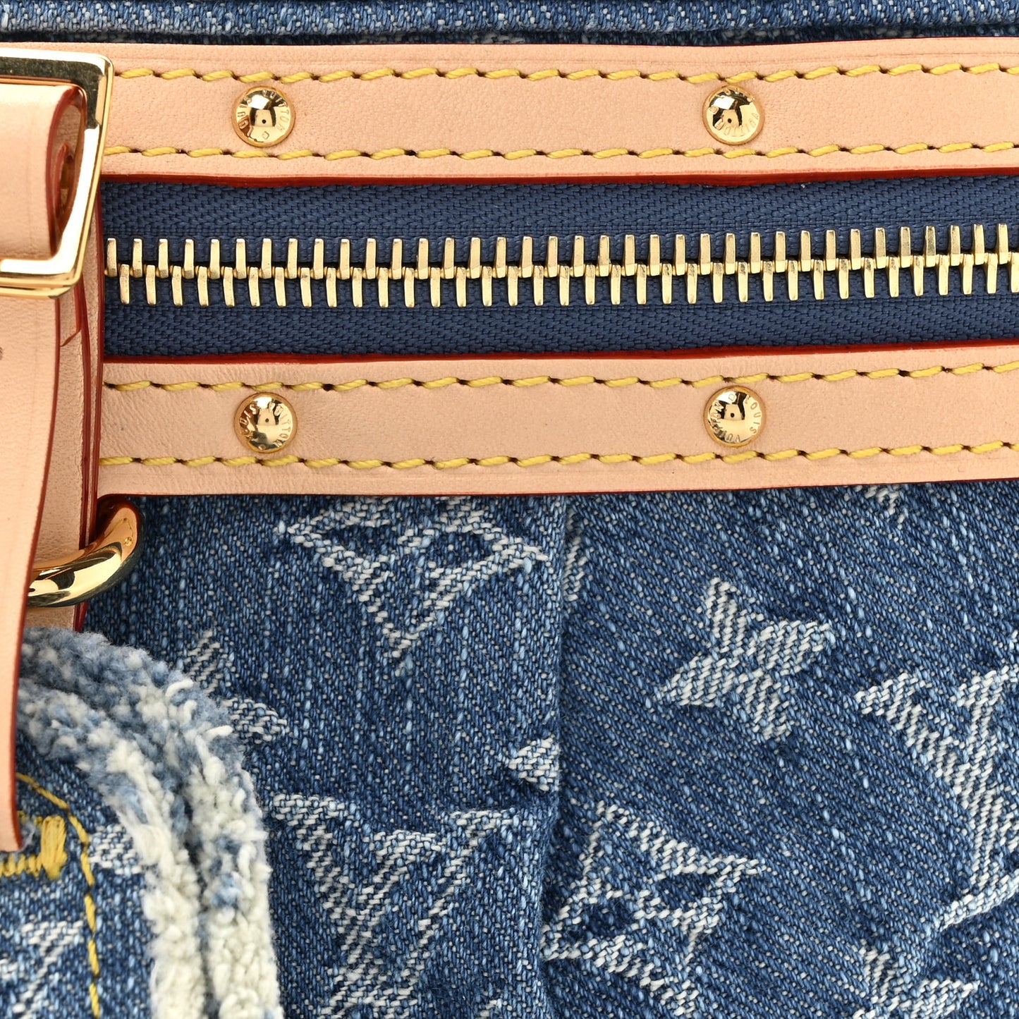 Monogram Denim High Rise Bumbag Blue