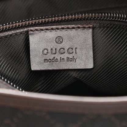 Gucci Denim Monogram Tote Bag Dark Brown 6 of 9