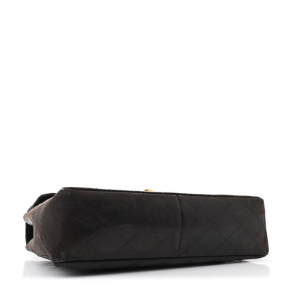 Chanel Lambskin Quilted XL Jumbo Single Flap Black 4 of 15