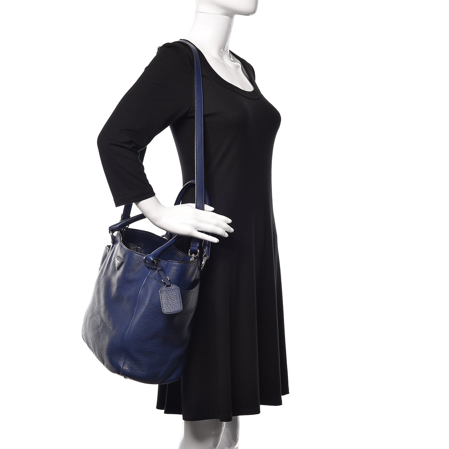 Vitello Daino Side Pocket Tote Inchiostro