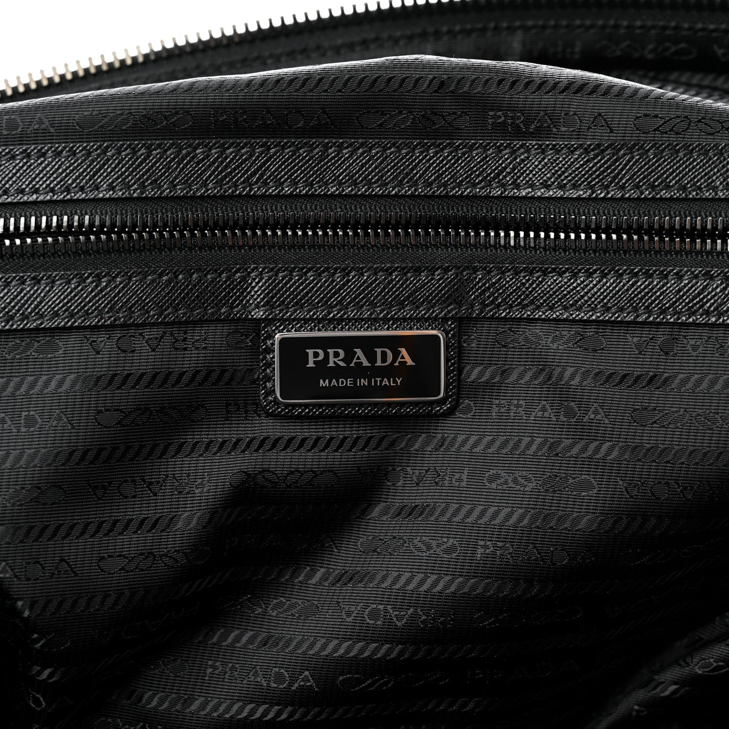 Prada Tessuto Nylon Saffiano Duffle Black 5 of 18