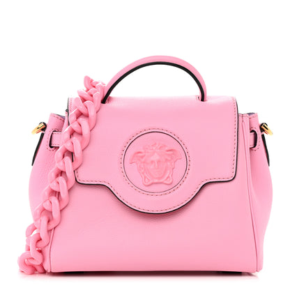 Versace Grained Calfskin Small La Medusa Top Handle Bag Pink 1 of 12