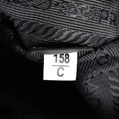 Prada Tessuto Nylon Saffiano Pocket Zippered Shoulder Bag Black 8 of 11