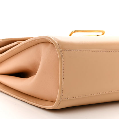 Bottega Veneta Box Calfskin Nappa Clip Bag Almond Gold 9 of 10