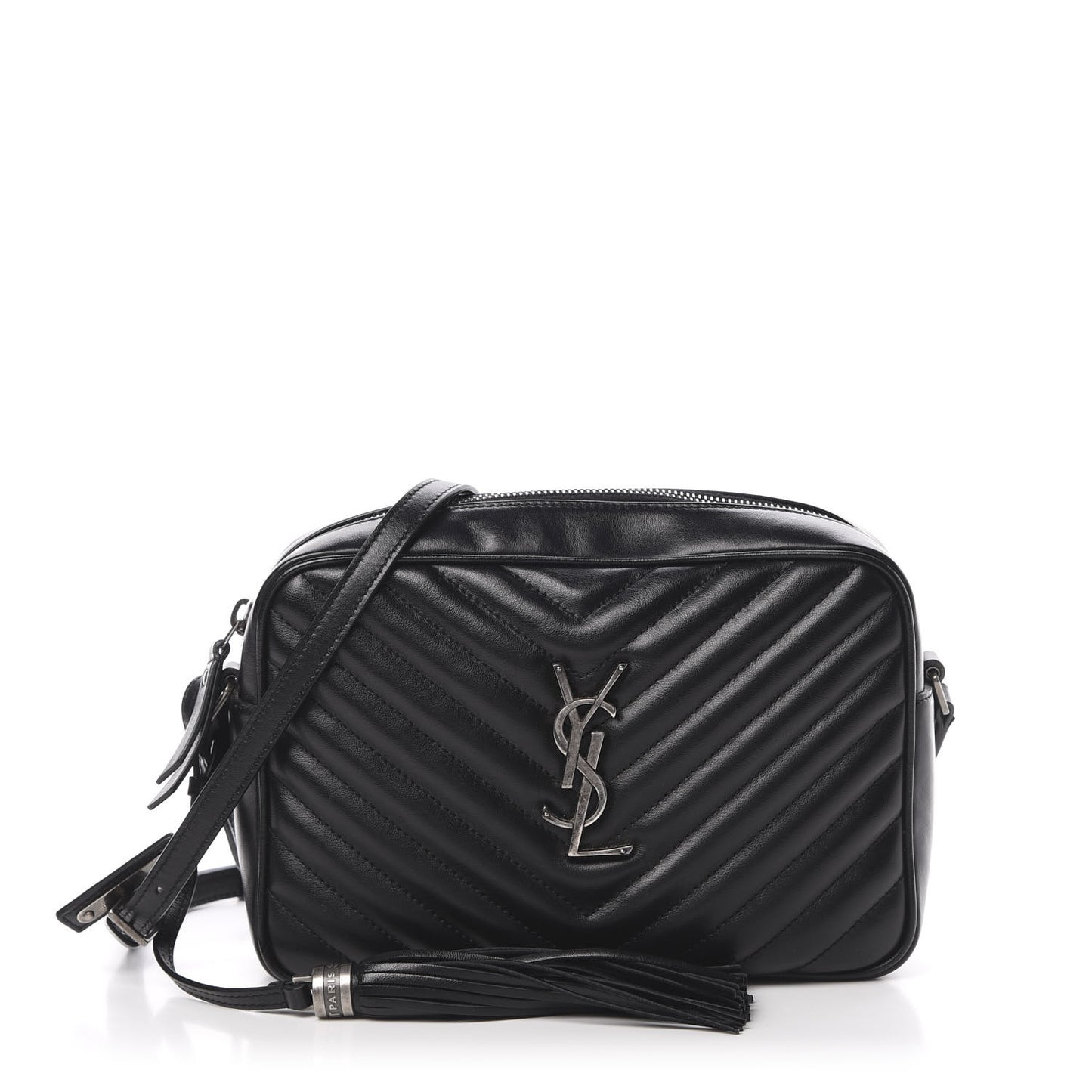 Calfskin Matelasse Monogram Lou Camera Bag Black