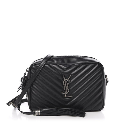 Saint Laurent Calfskin Matelasse Monogram Lou Camera Bag Black 1 of 15