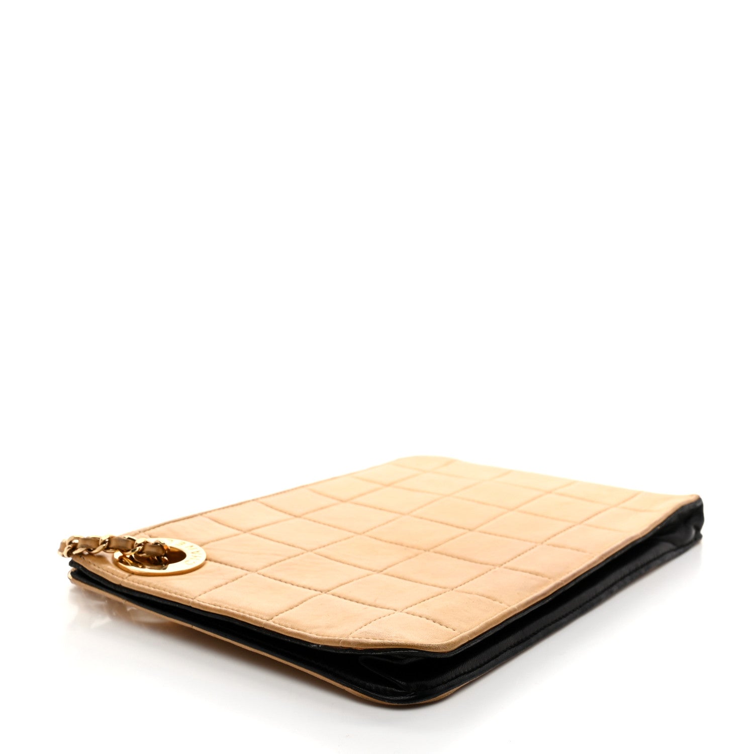Chanel Lambskin Quilted Chocolate Bar Wristlet Beige 4 of 10