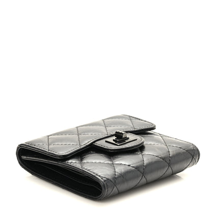 Chanel Aged Calfskin Quilted Reissue Compact Wallet So Black 4 of 8
