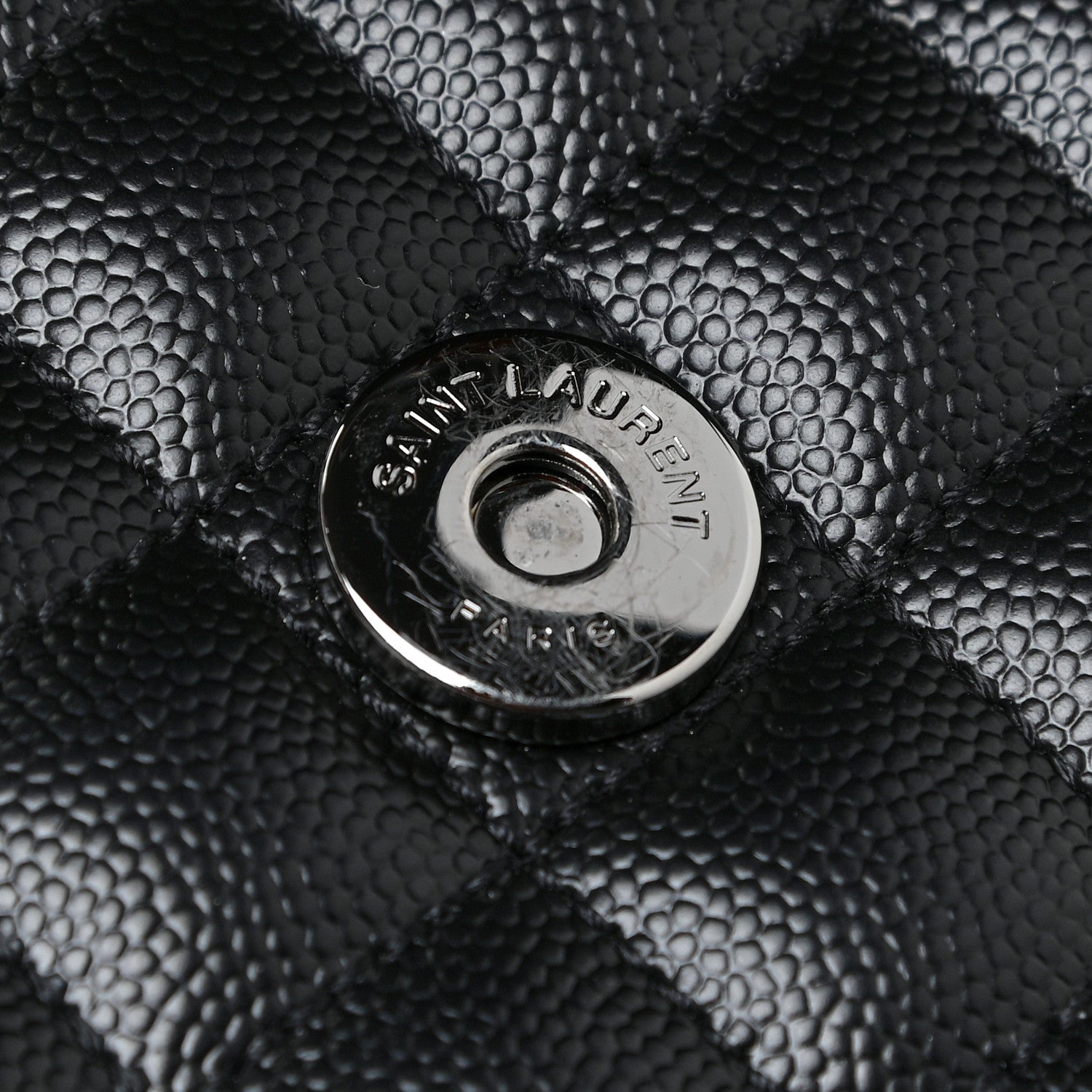 Saint Laurent Grain De Poudre Textured Mixed Matelasse Triquilt Medium Monogram Satchel Black 11 of 13