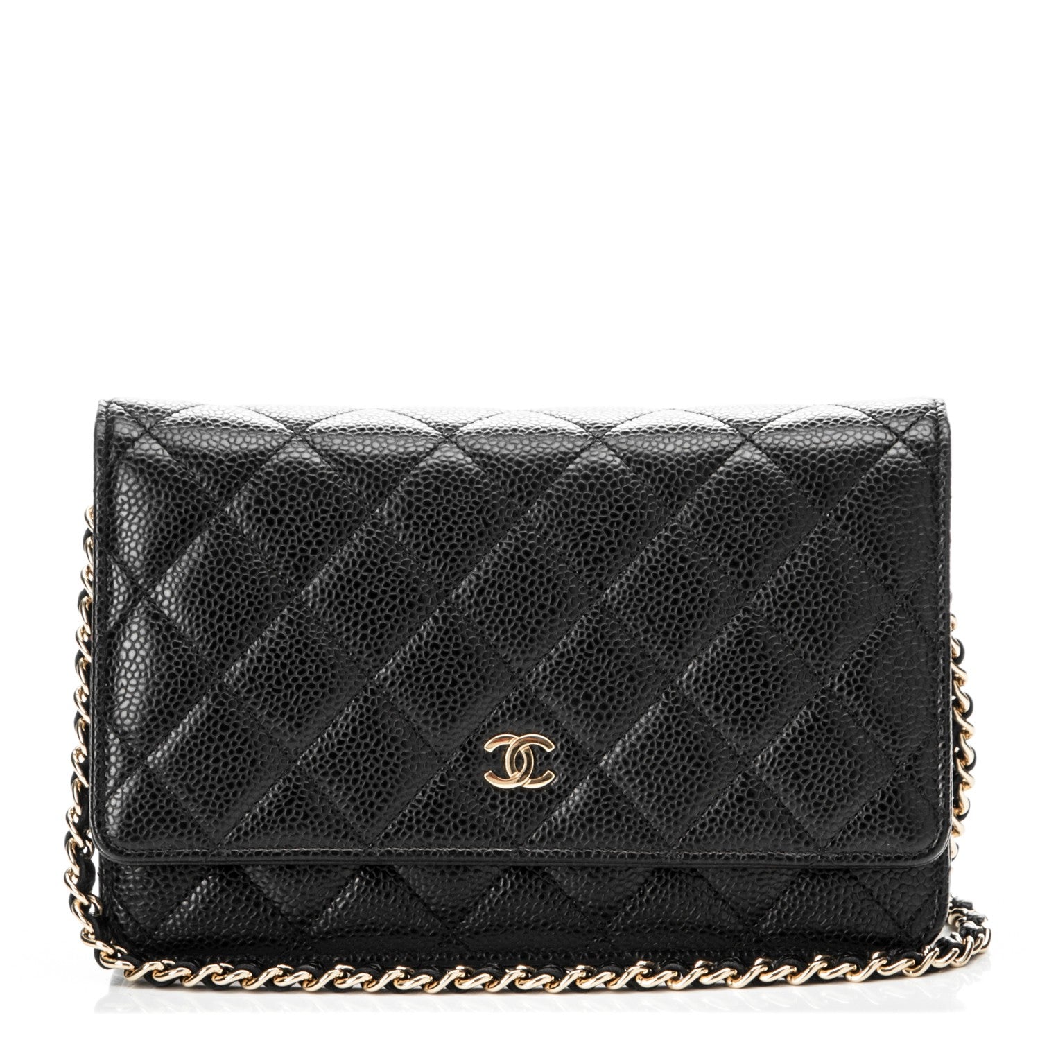Chanel Caviar Quilted Wallet On Chain WOC Black 1 of 8