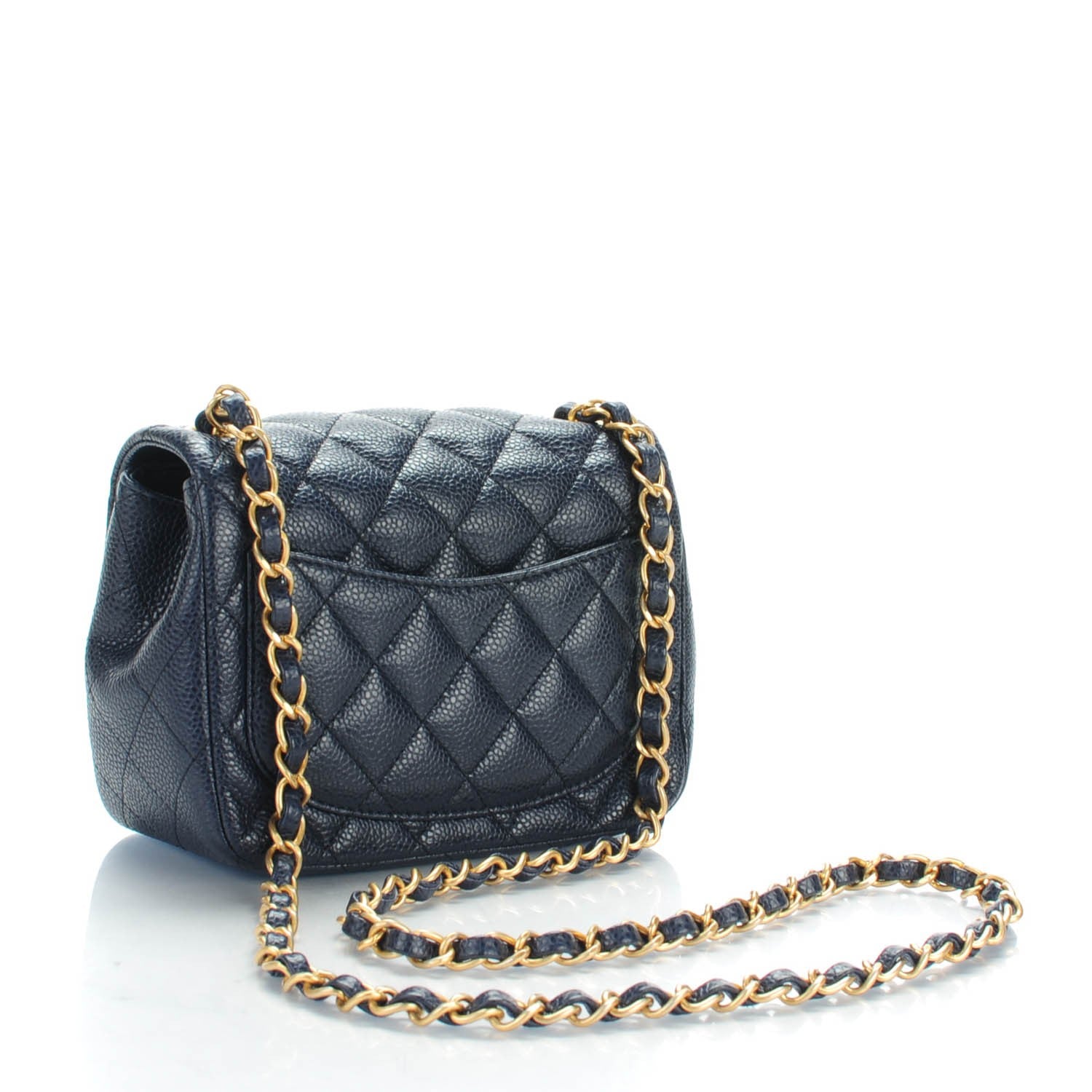 Chanel Caviar Quilted Mini Square Flap Navy 3 of 8