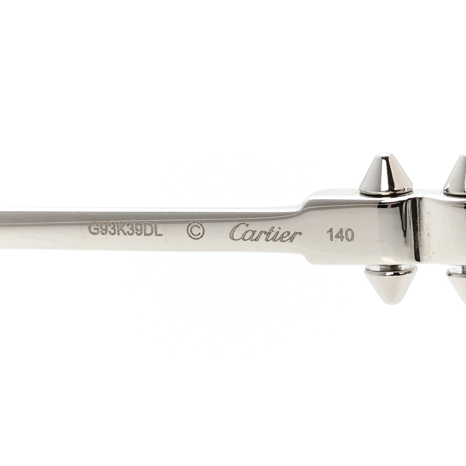 Cartier Clash De Cartier Rectangular Sunglasses Smoke Silver 5 of 8