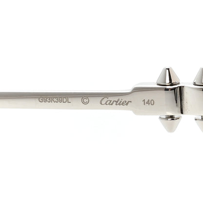 Cartier Clash De Cartier Rectangular Sunglasses Smoke Silver 5 of 8