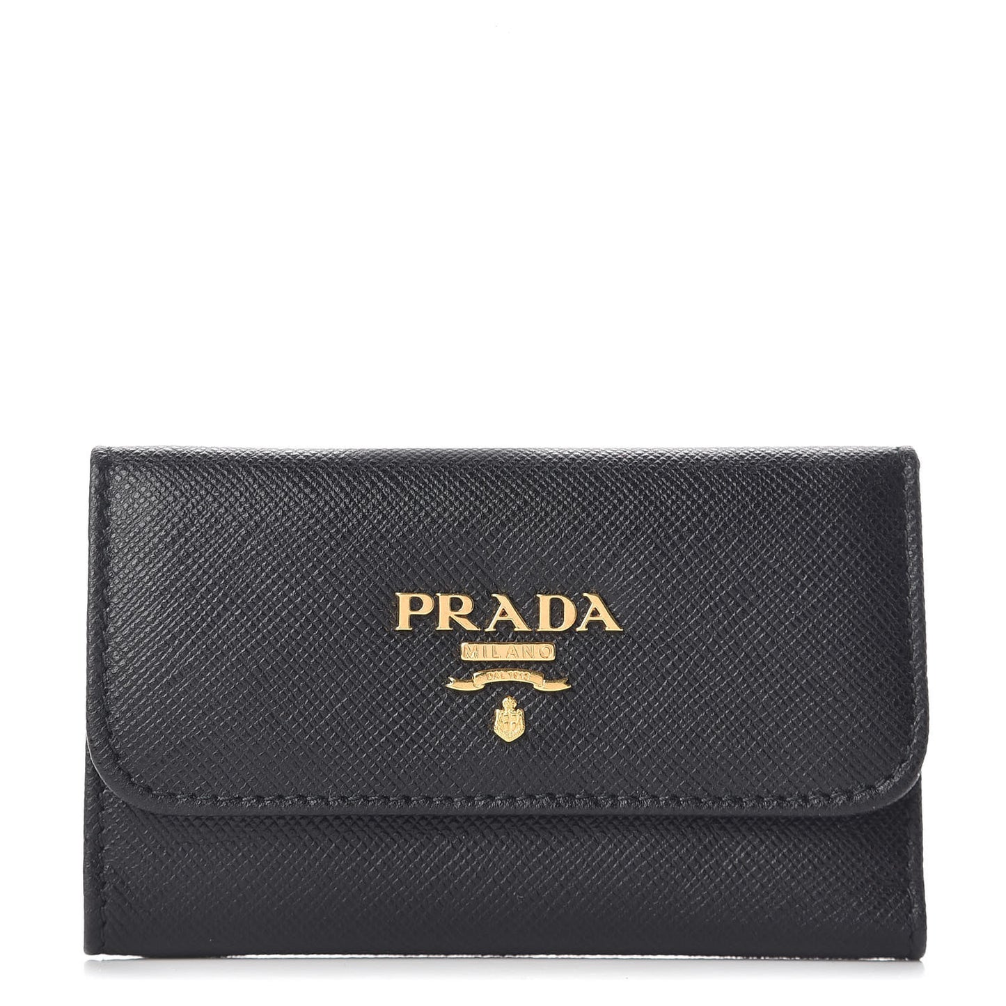 Saffiano Metal 6 Key Holder Black