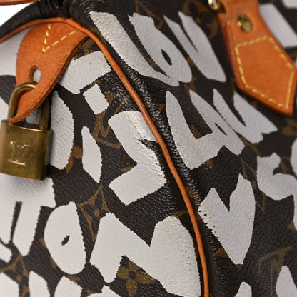 Louis Vuitton Monogram Graffiti Speedy 30 Silver 23 of 29