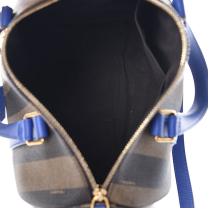 Fendi Pequin Spalmati Vitello Flamingo Small Boston Tobacco Blue Neon 5 of 7