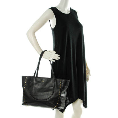 Chloe Calfskin Studded Isa Tote Black 2 of 8