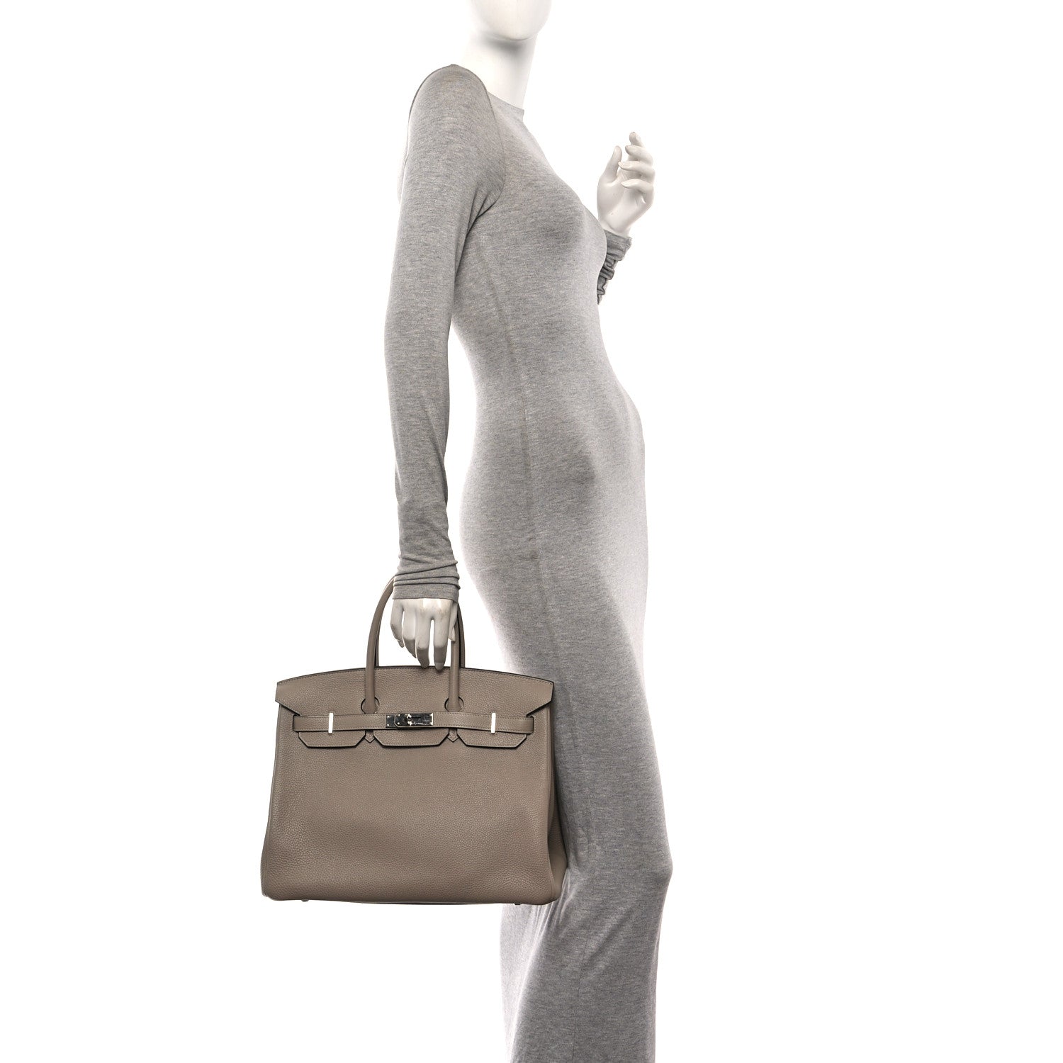 Hermes Togo BIRKIN 35 Gris Tourterelle 2 of 13