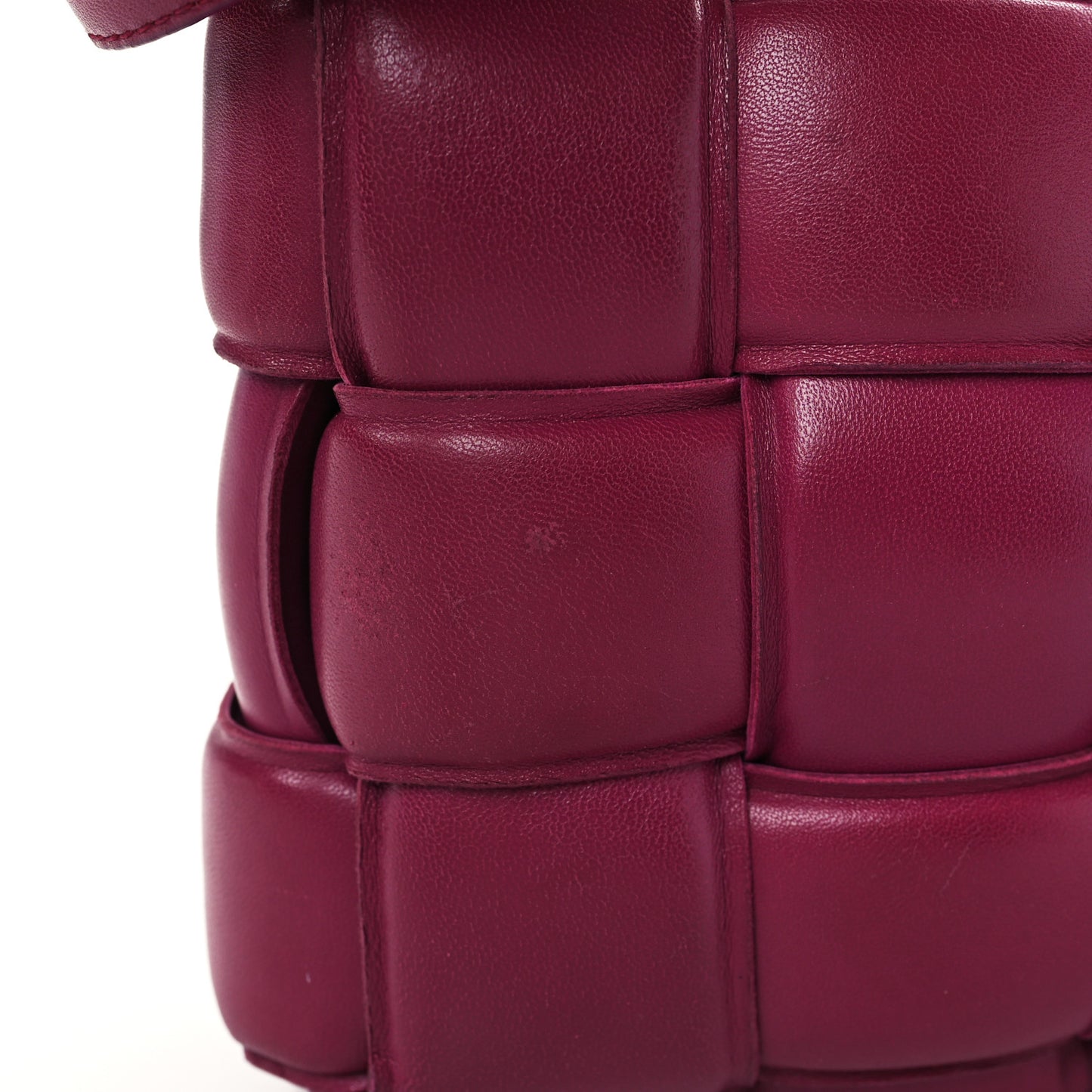 Nappa Maxi Intreccio Padded Cassette Crossbody Bag Cinnabar