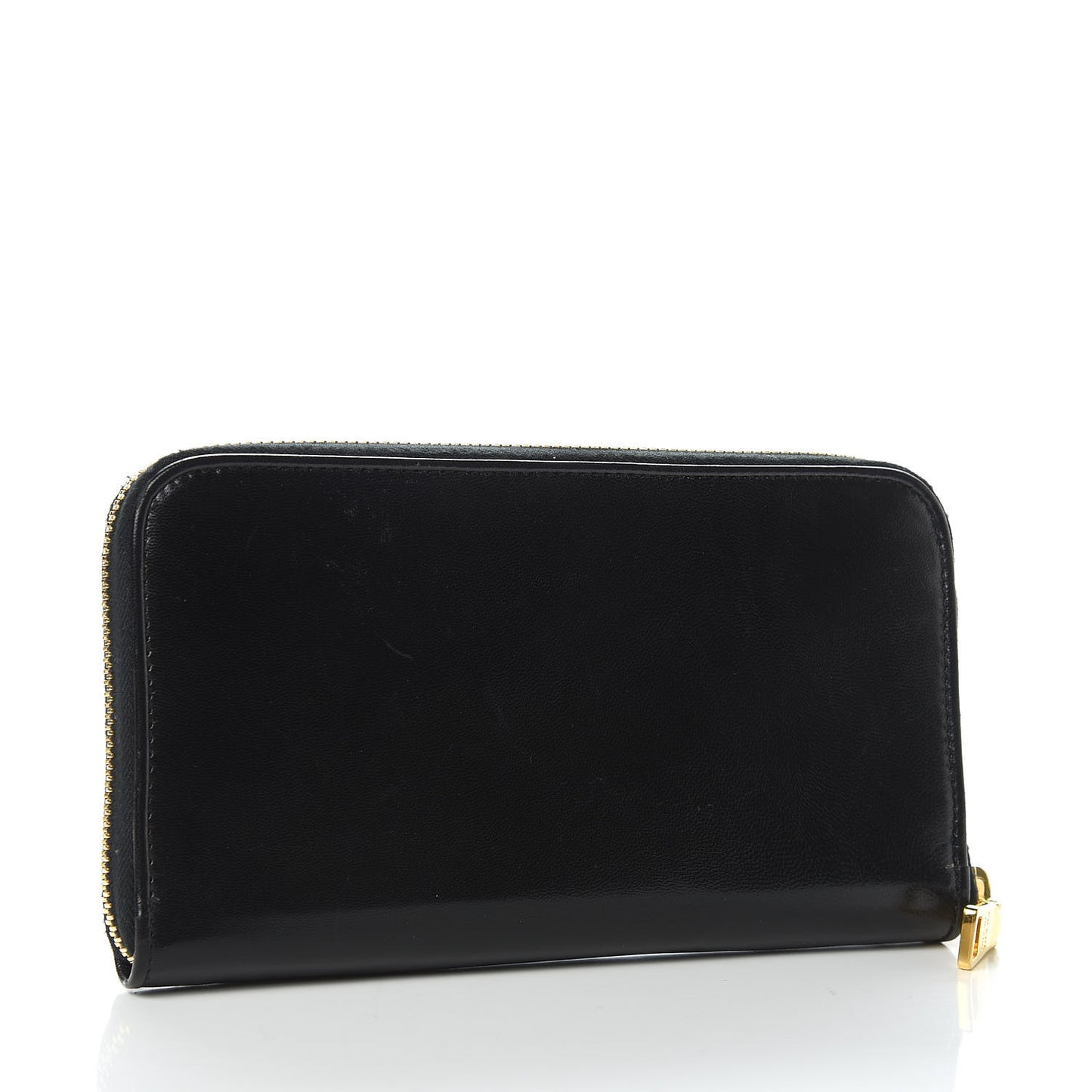 Nappa Flame Zip Around Wallet Black