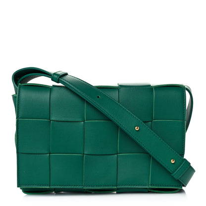 Bottega Veneta Lambskin Maxi Intrecciato Cassette Crossbody Bag Racing Green 1 of 11