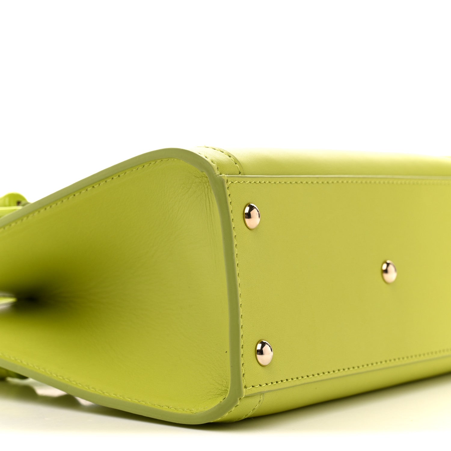 Gucci Calfskin Enamel Mini Diana Tote Bag Bright Green 9 of 12