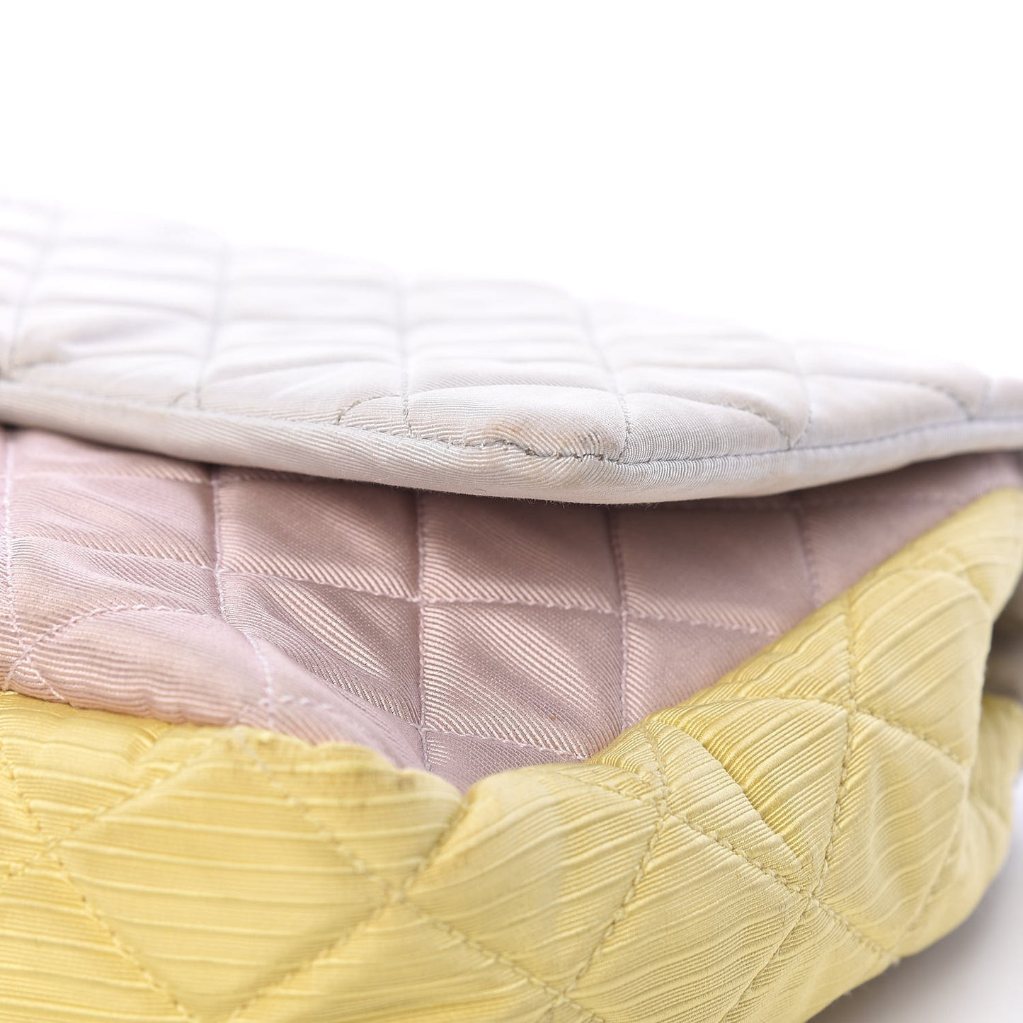 Grosgrain Satin Tri-Color 2.55 Reissue Flap Grey Pink Gold