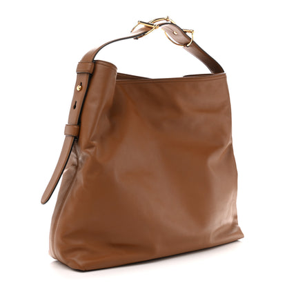 Gucci Calfskin Beatrix Horsebit Large Tote Bag Brown 3 of 10