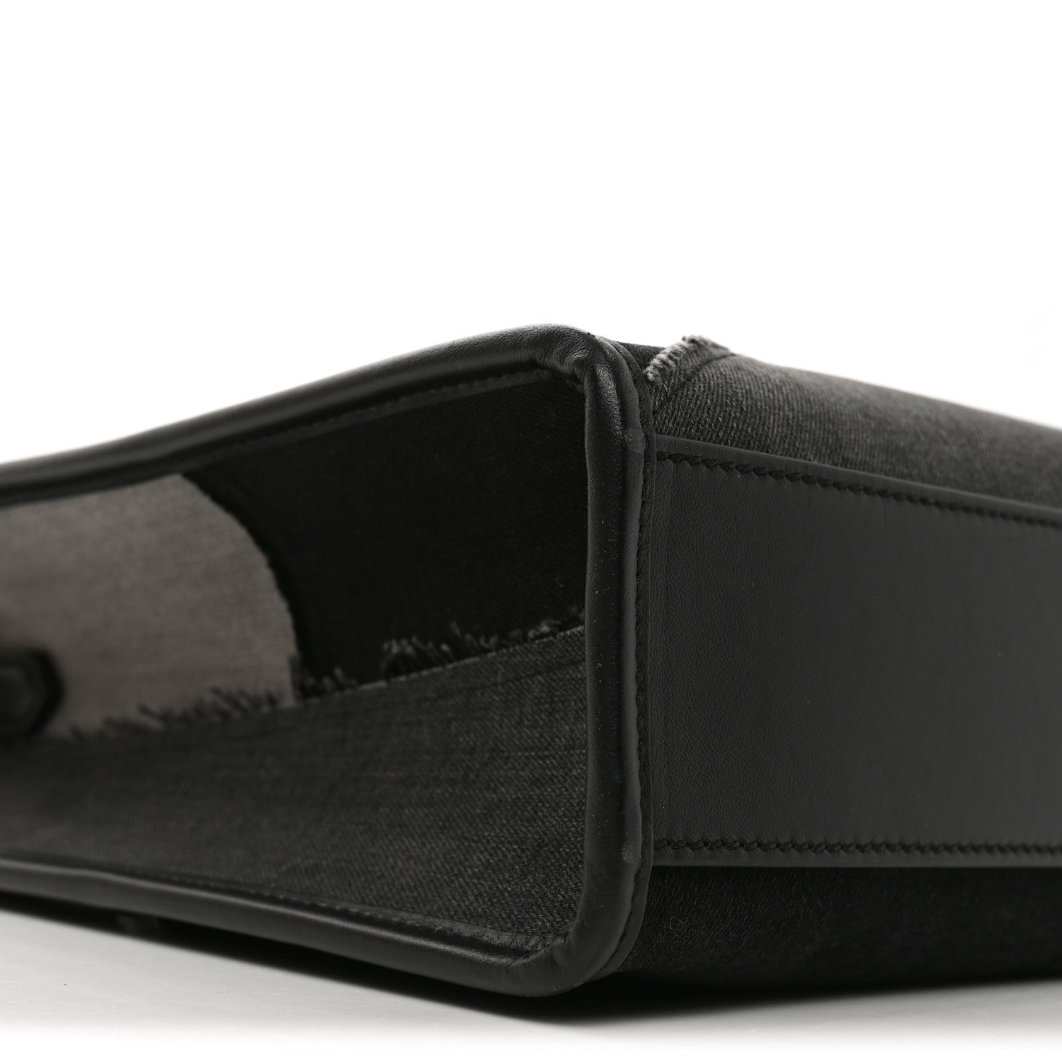 Dolce & Gabbana Denim Patchwork Small Logo Shopper Tote Black 8 of 9